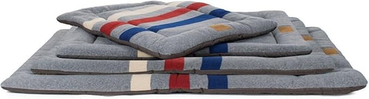 Pendleton Fleece Comfort Cushion Dog Bed - Cabin Stripe Gray, XL