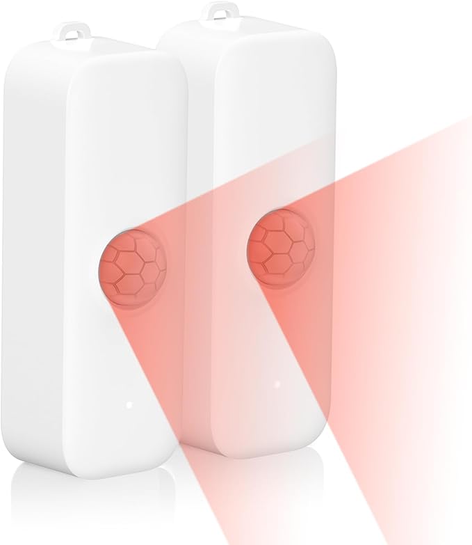 eMylo WiFi Motion Sensor 2 Pack, Smart Wireless Presence Sensor Detector with App Notification Alert, Home Security System PIR Motion Detector Compatible with Smart Life App(2.4 GHz Wi-Fi Required)