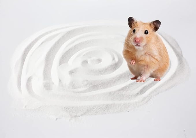 Hamster Bath Sand, 3lb Dust Free Desert Sand or Potty Litter Sand for Hamster Chinchillas Gerbil Syrian Mice Small Animals