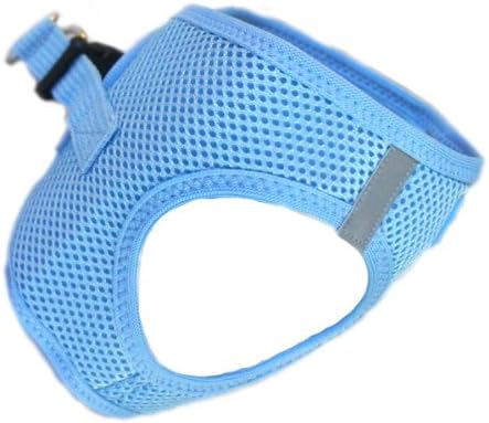 Doggie Design No Choke Dog Harness - Simple Step-in and Go Dog Vest for Small, Medium, and Large Breeds - Breathable Mesh Polyester Pet Harness - Light Blue - 2XL