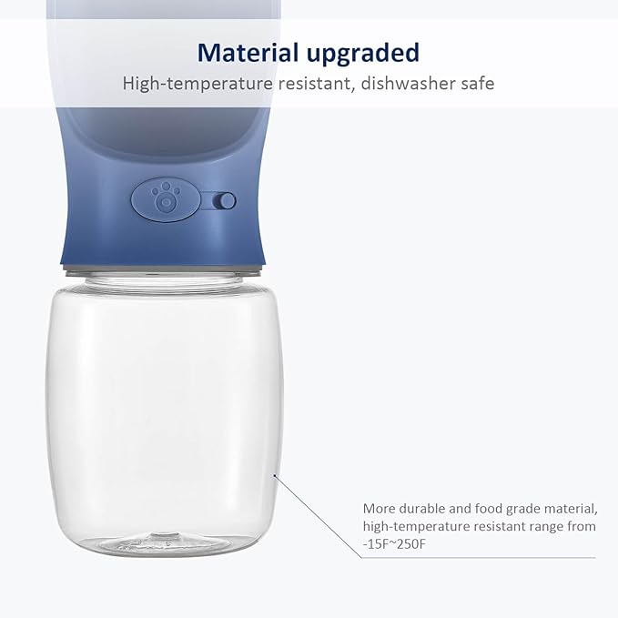 WePet Portable Dog Water Bottle, 12 OZ, Leak Proof Puppy Water Dispenser with Drinking Feeder for Pets Outdoor Walking, Hiking, Travel, Food Grade Plastic