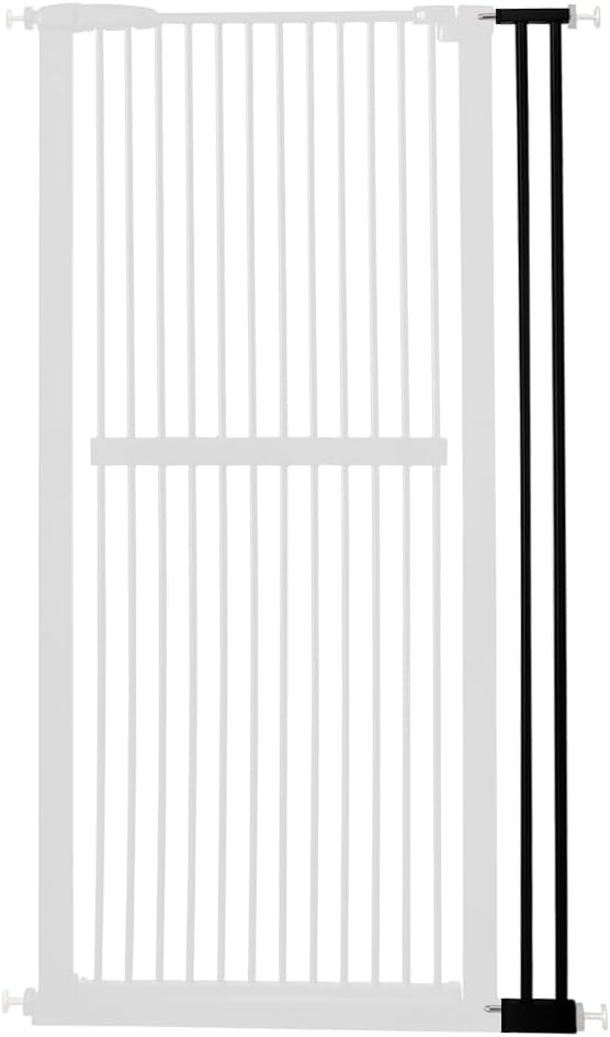 Lumizone Extra Tall Cat Gate Extension Kit 61.02" High Pressure Mounted 4.13" Extra Wide 1.37" Gap No Drilling Tall Pet Gate for Dogs (Black, 4.13" W)
