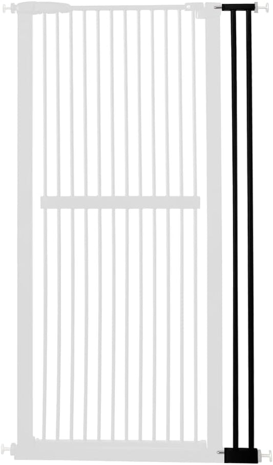 Lumizone Extra Tall Cat Gate Extension Kit 61.02" High Pressure Mounted 4.13" Extra Wide 1.37" Gap No Drilling Tall Pet Gate for Dogs (Black, 4.13" W)