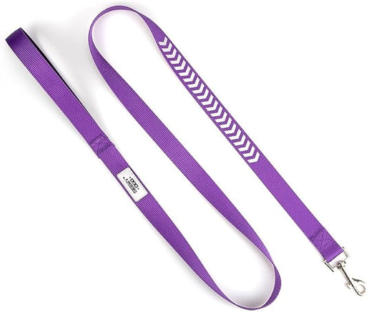 Reflective Dog Leash Fix Length, Waist for Dog Walking, Running for Small &Medium Dogs with Reflective Strips Purple