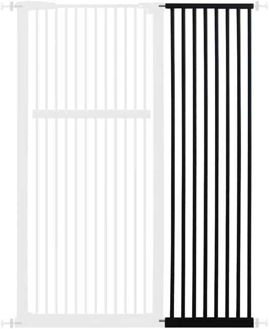 Lumizone Extra Tall Pet Gate 55.12" High Pressure Mounted 16.73" Wide Extension kit 1.37" Gap (16.73" W, Black)