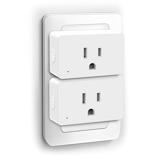 DAYBETTER Smart Plug 15A/1800W, Smart Plugs That Compatible with Alexa and Google Home, 2.4GHz WiFi Bluetooth Alexa Smart Plugs, Smart Outlet with APP Control, Timer & Schedule, 2Pack