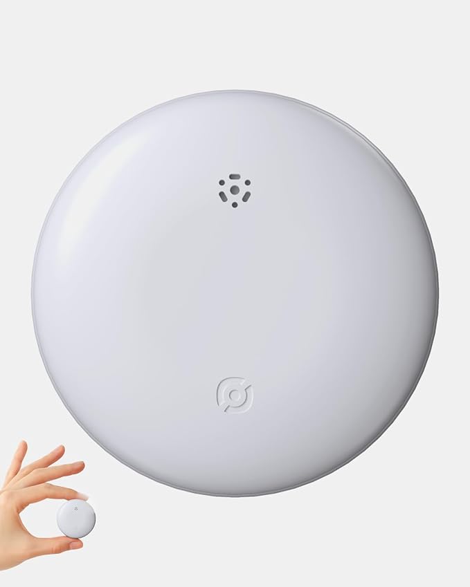 Android Compatible with Air Tags, Air Tracker Tag with Google Find My Device App, Bluetooth Tracker for Android Phones, Dog GPS & Cat Tracker, Smart Tracking Tag for Keys, Suitcase (1, White)