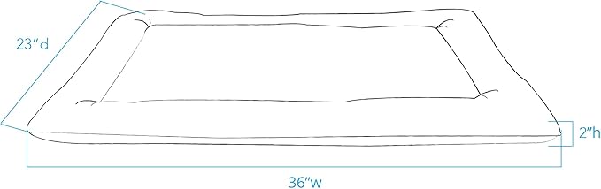 Pendleton Fleece Comfort Cushion Dog Bed - Cabin Stripe Gray, M