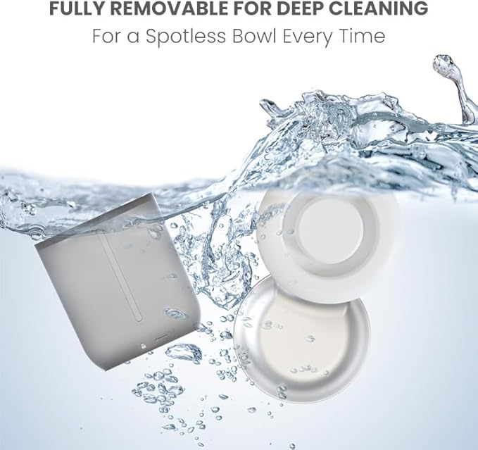 Automatic Cat Feeder with 2K HD Camera, 2.4/5G WiFi 6L Pet Feeder Automatic for Cats & Dogs, Dog Automatic Feeder APP Control, Programmable Cat Food Dispenser with Night Vision,Two-Way Audio (White)