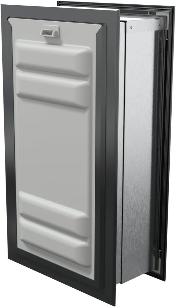 Endura Flap Double Flap Pet Door for Thick Walls | Deep Wall Design up to 13" Thick | Insulating Dual-Layer Flap & Durable Aluminum Frame | Includes Locking Cover | Black, Large, Double Flap