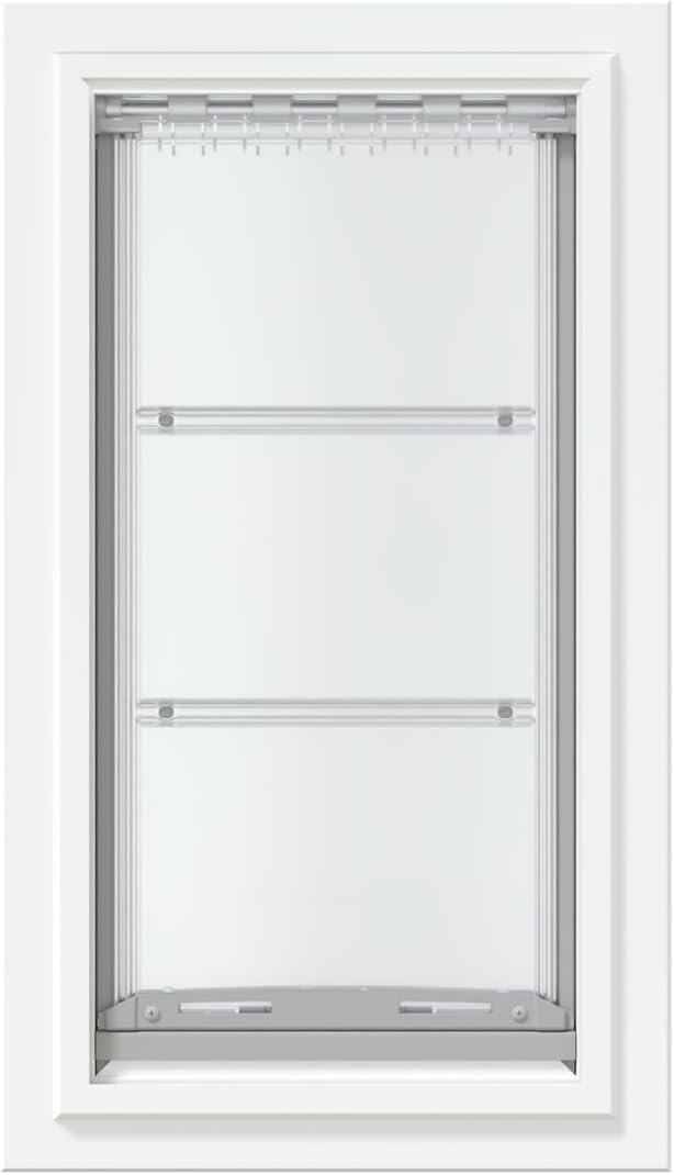 Endura Flap Giant Dog Door for Walls | Designed for Extra-Large & Tall Dogs | Energy Efficient Wall Mount Pet Door | Durable & Pet Safe | White, Single Flap Wall Mount