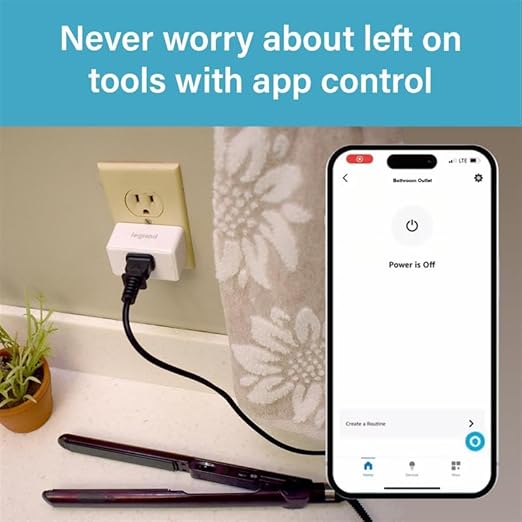 Legrand Radiant® Wi-Fi Matter Smart Plug Matter Hub Required 15A, Easy Setup, Enhanced Compatibility with Apple HomeKit, Google Home, Alexa & SmartThings, Easy Wi-Fi Connectivity w/ Matter (4 Pack)