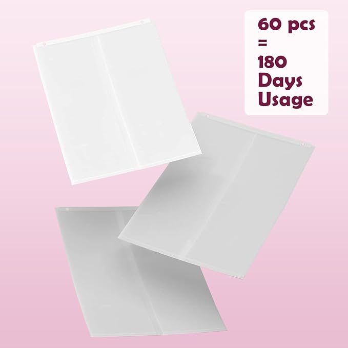 Upgrade Cat Litter Box Liners Design Compatible with SNOW+ Litter Box,60 Pcs Self-Sealing Waste Drawer Bags for Automatic Cat Litter Box (60 Pcs)