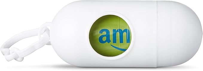 AmazonBasics Enhanced Dog Waste Bag with Dispenser and Leash Clip - 810 Count, Talcum Powder