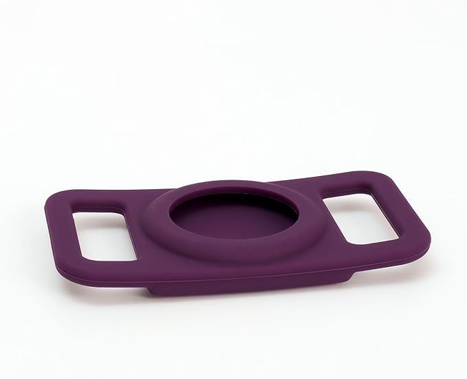 Silent Dog Tag, Personalized Engraved Tracker Case for Pet Collar, Quiet Slide On Tags for Collars