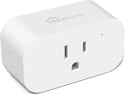 TREATLIFE Smart Plug, 2.4GHz 15 Amp WiFi Smart Outlet with Child Lock and Vacation Mode, Reliable WiFi Connection, Compatible with Alexa and Google Assistant, No Hub Required, Remote Control,1 Pack