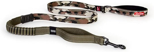 EzyDog Zero Shock Dog Leash - Shock Absorbing Bungee Leash for Dogs That Pull or Excite - Dual Handle and Reflective for Large, Medium, or Small Dogs (72-Inch, Green Camo)