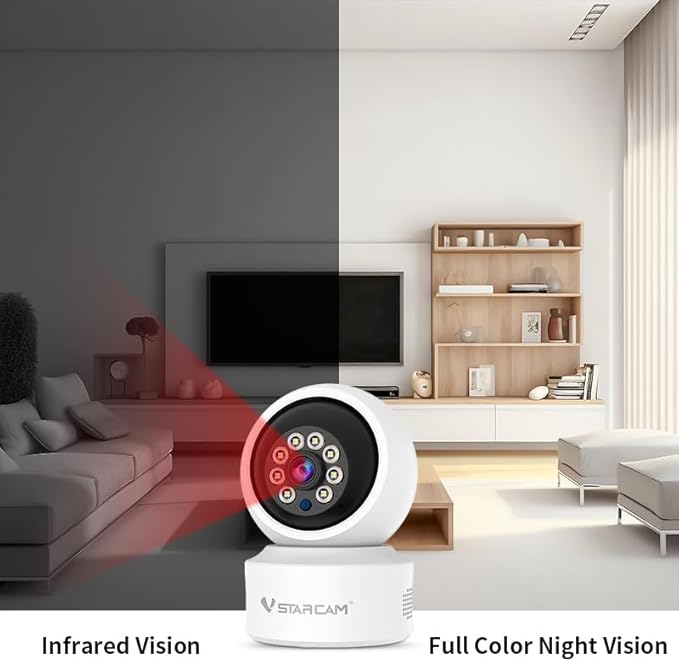 VSTARCAM Indoor Security Camera, Wireless Cameras for Home Security with Color Night Vision, 1080P HD, AI Motion Detection, 360° View Pan/Tilt, Two-Way Audio, Cloud Storage 05