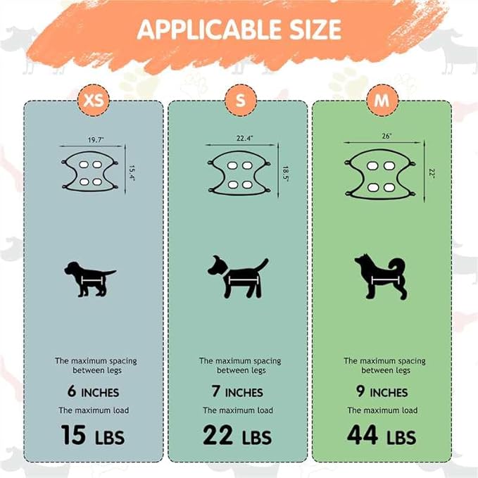 Paws n' Cradle Dog Grooming Hammock Harness for Dogs & Cats - Complete Kit with Adjustable Fittings, Hair Comb, Nail Clipper, Nail File, Hook and Loop Strap, Adjustable Straps & Snap Hooks (XXL)