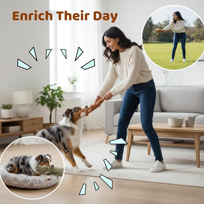 Indestructible Dog Toys,2026 New Dogs Plush Toy for Aggressive Chewers,Stuffed Toys Dogs Squeaky Durable Chew Toy for Indoor Pups Teething (A-Pig)