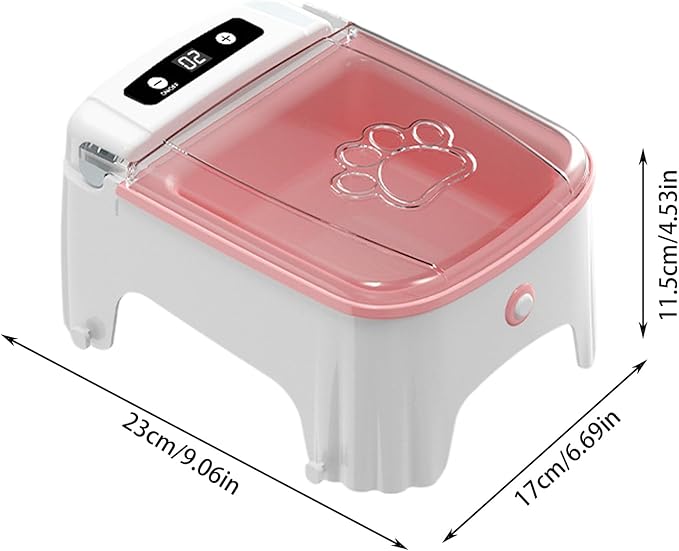 Automatic Cat Feeder - Auto Pet Feeder, Programmable Smart Cat Food Dispenser | Electric Timed Feeding Bowl with Sensor Lid, Dry Food Portion Control for Kitten Puppy Small Dog ABS 2000mAh