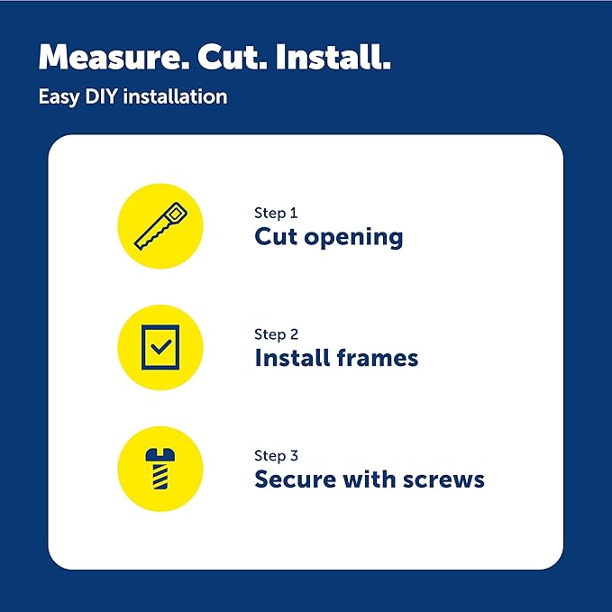 PetSafe Extreme Weather Plastic Pet Door - Energy-Saving Thermal Barrier Pet Flap with Slide-in Door Locking & Secure Flap Cover - Plastic Frame - for Dogs Up to 100 Lb - Large