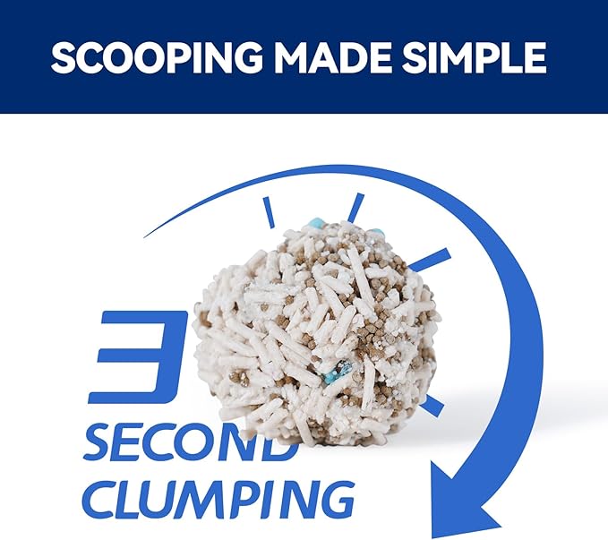 OPET Mixed Tofu Cat Litter - 18lb Strong Clumping Litter, Mixed Tofu and Bentonite, 99.9% Dust Free and Flushable Cat Litter, Natural Sustainable Ingredients Odor Control, Low Tracking（18lb, Fresh）