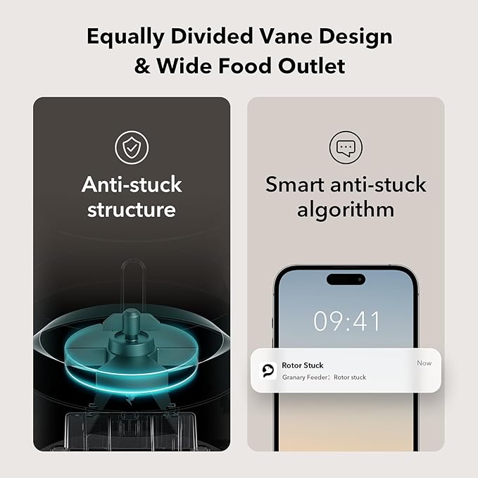 PETLIBRO Automatic Cat Feeder, 5G WiFi Pet Feeder with Freshness Preservation, Timed Cat Feeders for Dry Food, Up to 48 Portions 10 Meals Per Day, Granary Pet Feeder for Cat/Dog