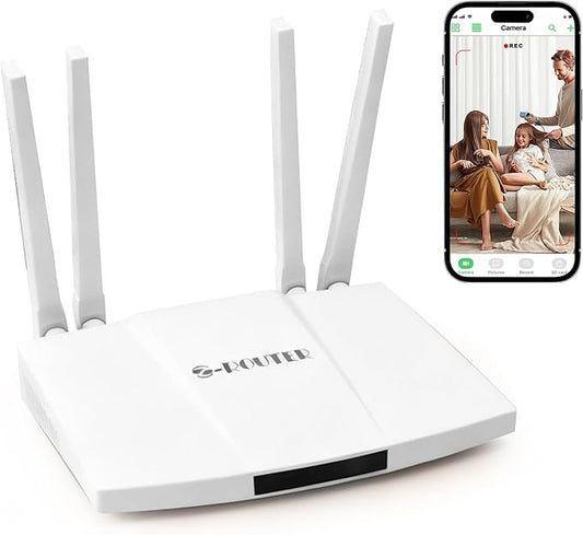 Home 4G Camera - Mini Indoor WiFi Cameras - Small Wireless Security Cam - Mobile Remote Viewing - High Speed Internet Router