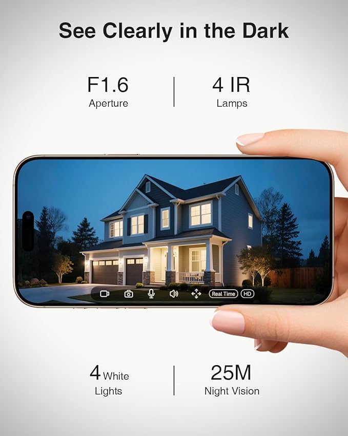 ZUMIMALL 24/7 Recording 4G LTE Cellular Security Camera, No WiFi AOV Solar Camera Outdoor, AI Detection, Motion Tracking, 2K Full-Color Night Vision, 8W Solar Panel, PTZ, Built-in SIM Card