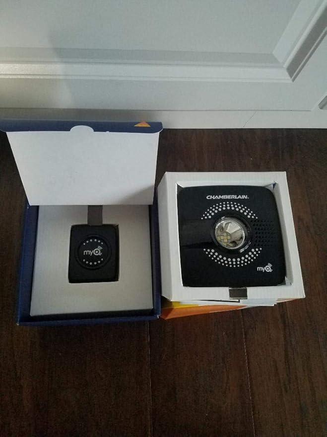 Chamberlain MyQ Smart Garage Hub - Wi-Fi enabled Garage Hub with Smartphone Control, Model MYQ-G0301, Old Version, Black