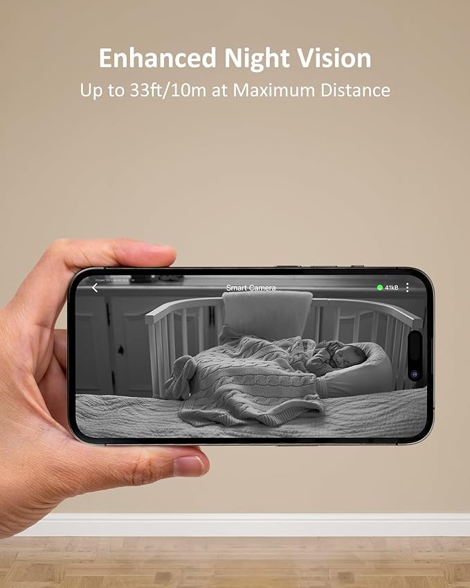 ANNKE 4K UHD Indoor Security Camera, Crater Reno 8MP Smart 2.4/5 GHz WiFi Camera with PTZ, Night Vision, 2-Way Audio, Smart Human Detection, Works with Alexa, Ideal for Baby/Pet Camera/Home Security