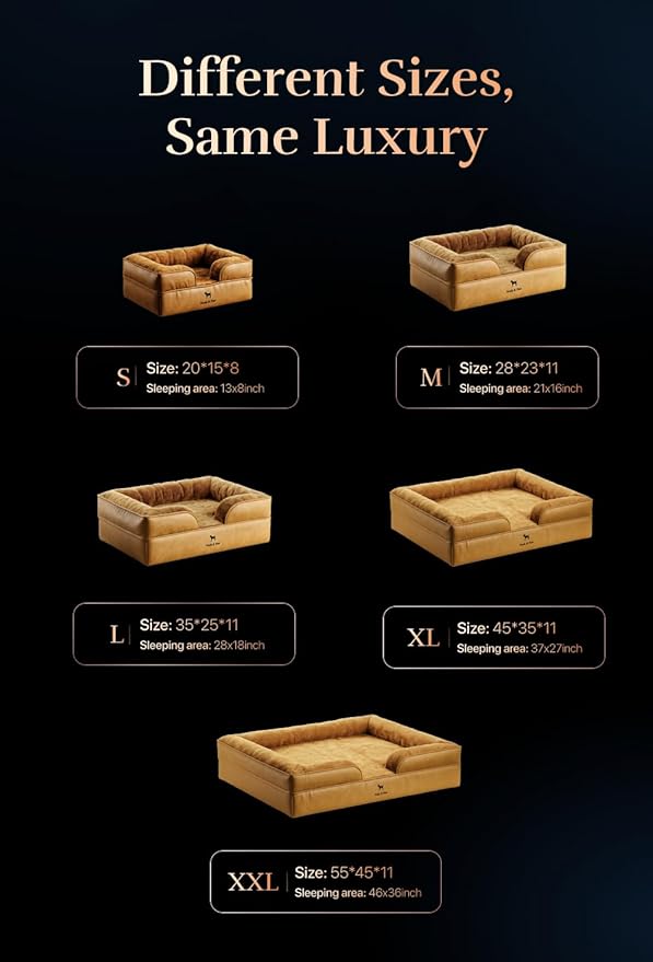 NOAH & PAW XL Dog Bed, 45x35x11 Inch, Orthopedic Large Dog Beds, Eggshell Memory Foam Infused with Cooling Gel, Inner Cover, Waterproof, Machine Washable (Velvet Sofa Collection)