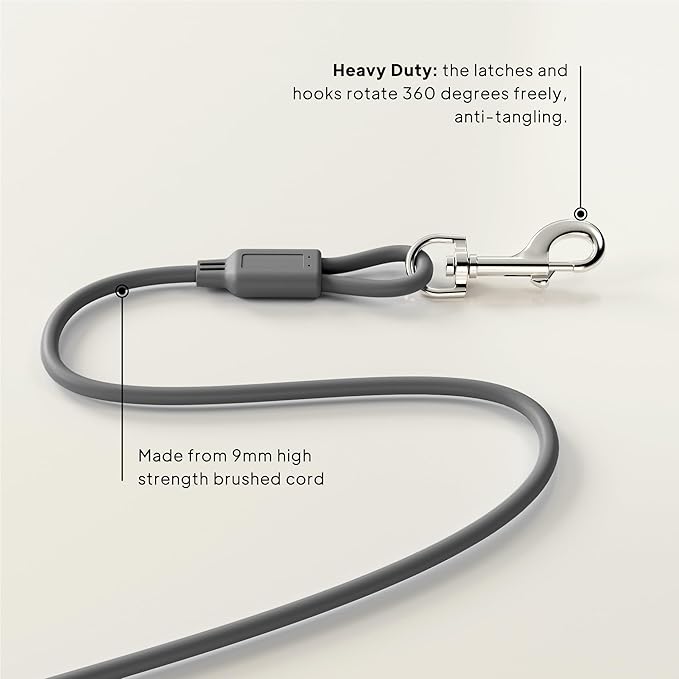 Twoear Hands Free Dog Leash Crossbody, Waterproof Hands Free Leash for Large Dogs Walking, Running, Hiking, Training