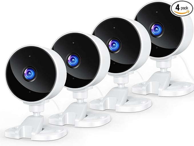 YOTON 1080P Indoor Security Camera for Baby Monitor, Pet Camera with Night Vision, 2-Way Audio, Motion Detection, Cloud & SD Card Storage, Easy Setup, Works with Alexa & Google Assistant (4 Pack)