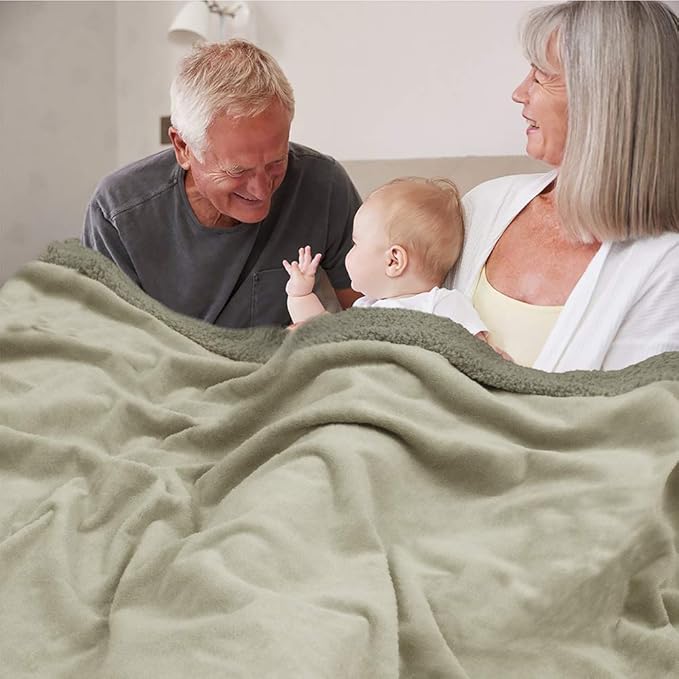 PAVILIA Waterproof Blanket for Couch, Sofa | Waterproof Dog Blanket for Large Dog, Puppy, Cat | Pet Blanket Protector | Plush Soft Warm Fuzzy Sherpa Blanket Bed Throw, Taupe, 60x80