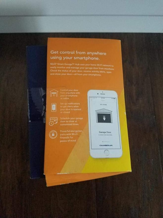 Chamberlain MyQ Smart Garage Hub - Wi-Fi enabled Garage Hub with Smartphone Control, Model MYQ-G0301, Old Version, Black