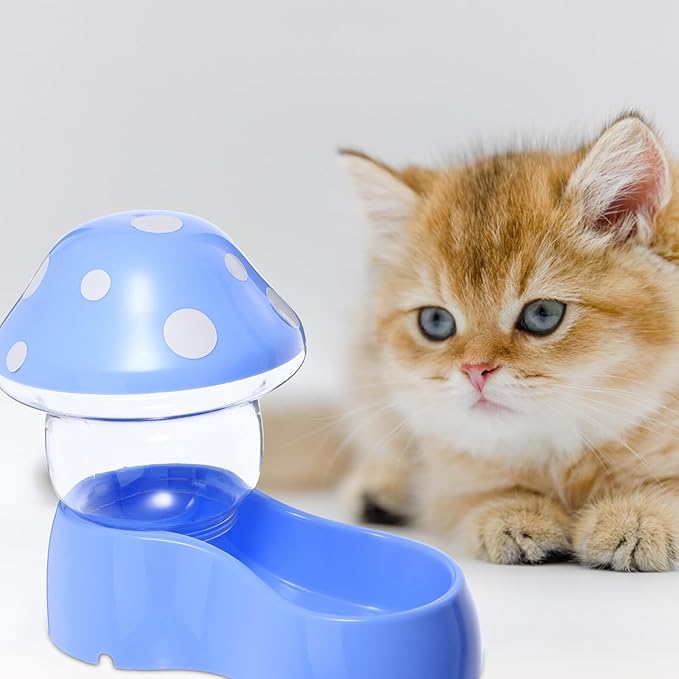 BESPORTBLE Automatic Pet Feeder for Cats and Dogs Bite-Resistant Food Dispenser Bowl with Texture for Easy Food Monitoring Lightweight Self-Filling Gravity Feeder for Pets