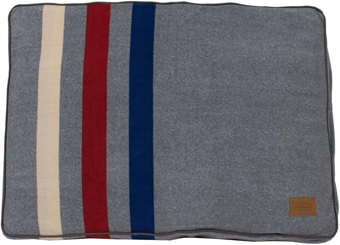 Pendleton Fleece Napper Dog Bed - Cabin Stripe Gray, XL