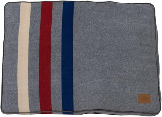 Pendleton Fleece Napper Dog Bed - Cabin Stripe Gray, XL