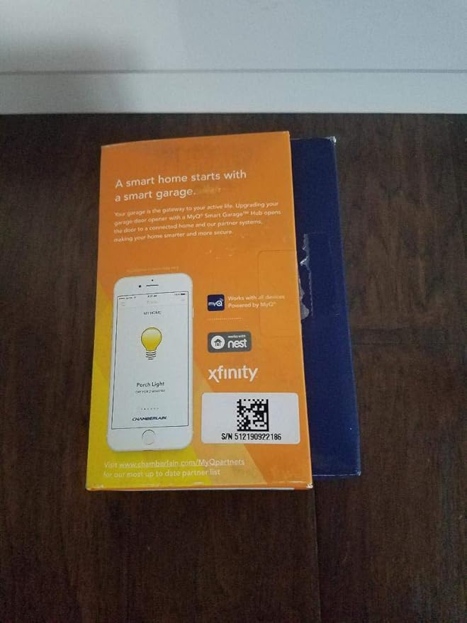 Chamberlain MyQ Smart Garage Hub - Wi-Fi enabled Garage Hub with Smartphone Control, Model MYQ-G0301, Old Version, Black