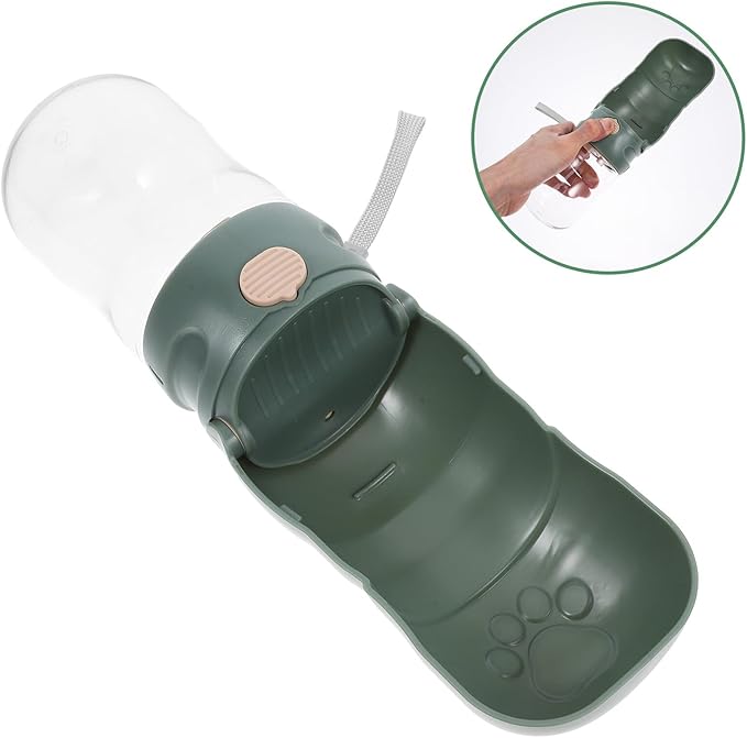 Portable Dog Water Bottle with Travel Water Dispenser for Outdoor Walking for Puppies and Cats Reusable Safe Material Easy to Clean and Use