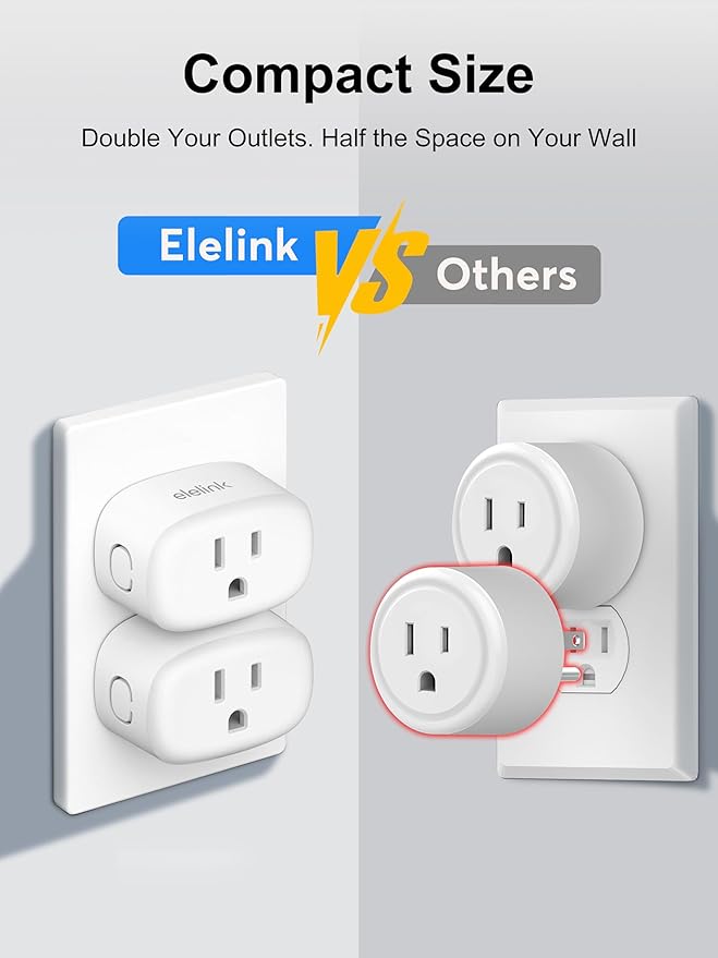 Smart Plug, Smart Plugs That Compatible with Alexa & Google Home, Smart Outlet with Retome Control, Timer & Schedule, WiFi Outlet for Home, No Hub Required, 2.4GHz Wi-Fi Only, 1 Pack