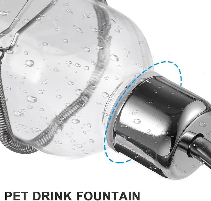 POPETPOP 2 Pcs Pet Cage Water Bottle, Small Animal Hanging Water Feeding Bottle No Drip, Hamster Water Feeder for Rabbit, Guinea Pig, Hedgehog, Chinchilla(350 ml)