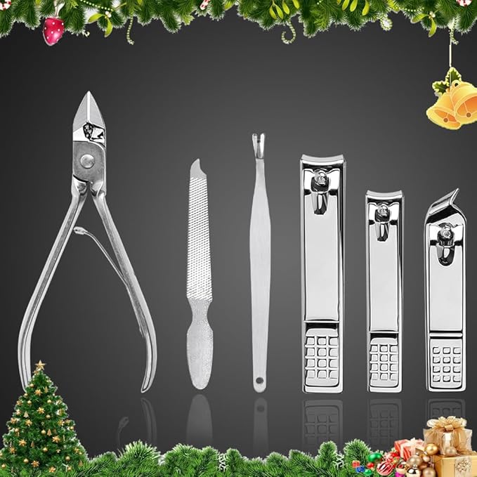 Nail Clippers Set Fingernail and Toenail Clipper Cutters Men's Accessories,Manicure Pedicure Kit Professional Grooming Kits,Nail Care Tools with Travel Case Stocking Stuffers Gifts for Men Women