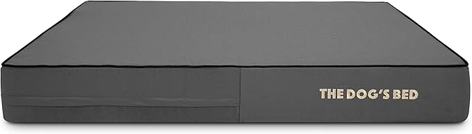 The Dog’s Bed Orthopedic Memory Foam Dog Bed, Medium Grey & Black, Waterproof, Supportive Dog Bed with Replaceable Covers, Veterinary Approved