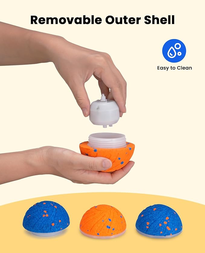 Smart Interactive Dog Balls, Automatic Moving Ball for Medium and Large Dogs, ETPU New Material, Motion Activated Rolling & Rotating Bouncy Toy for Dog Enrichment & Stimulation
