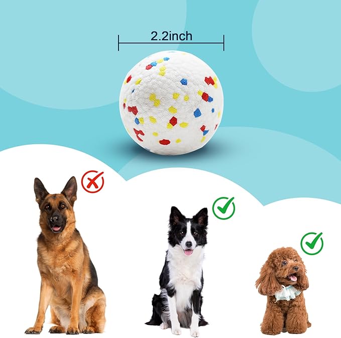 6 Pack Dog Toy Balls, 2.3 Inch ETPU Material, Replacement Balls for Automatic Ball Launcher Machine, Perfect for Small & Medium Dogs, Perfect for 2.3 Inch Automatic Launcher