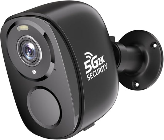 ELECCTV 5G/2.4G WiFi Security Cameras Wireless Outdoor, 2K Battery Powered WiFi Cameras with AI Motion Detection Spotlight Siren,Color Night Vision, 2-Way Talk, IP65, Cloud/SD Storage, Works w/Alexa