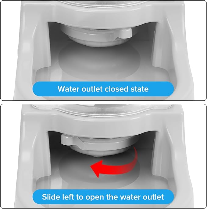 Kenond 9.5L Dog Feeders and Water Bowl Set for Large Dogs, 2.5 Gallon Automatic Water Dispenser, Gravity Dog Food Dispenser